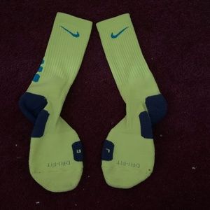 Yellow and Teal Nike Elite Socks